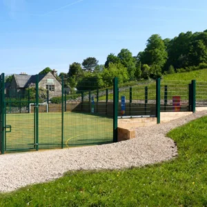 Medium Duty MUGA with straight goal ends and twin wire fencing