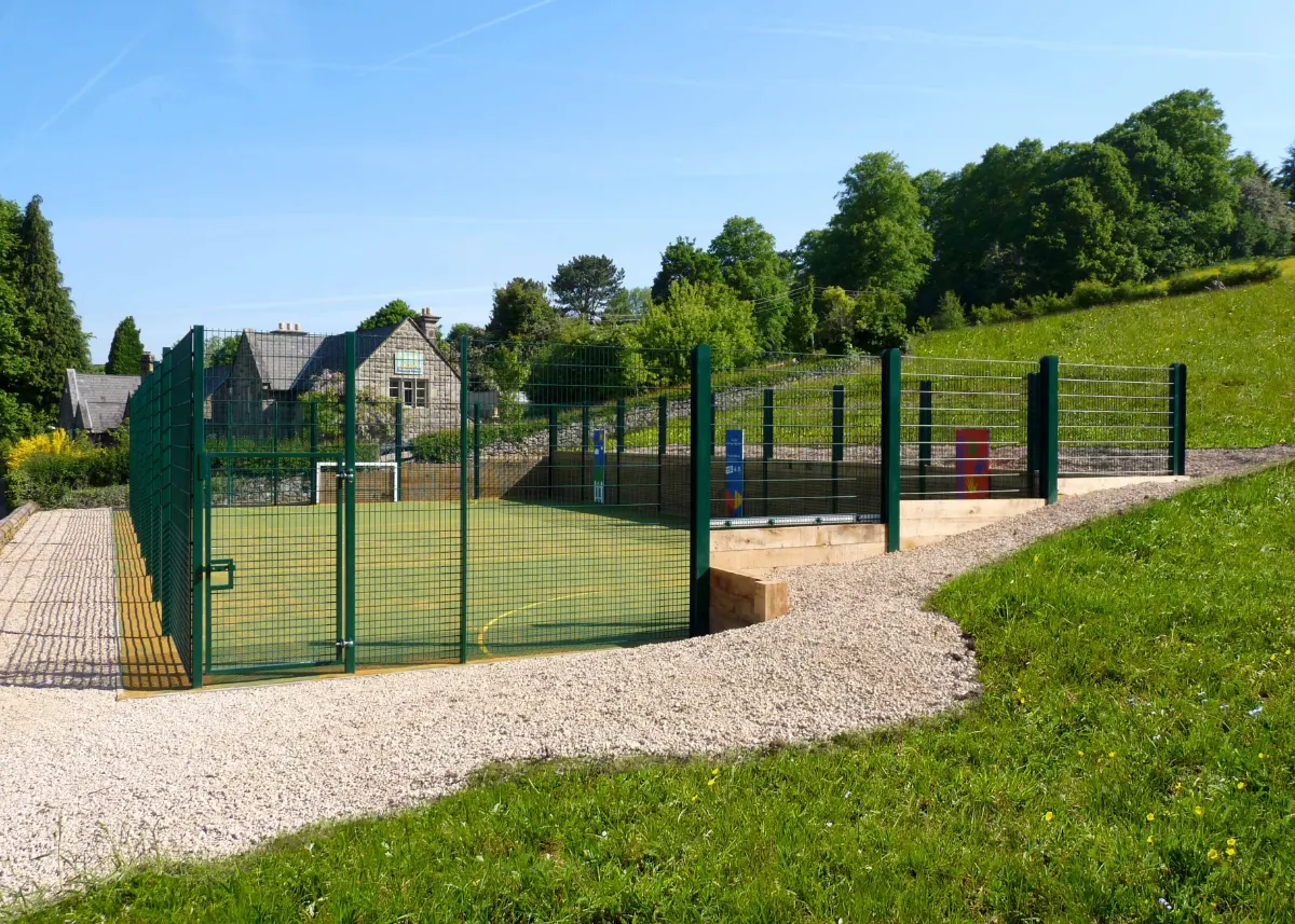 Medium Duty MUGA with straight goal ends and twin wire fencing